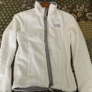 North face women’s white and grey full zipper